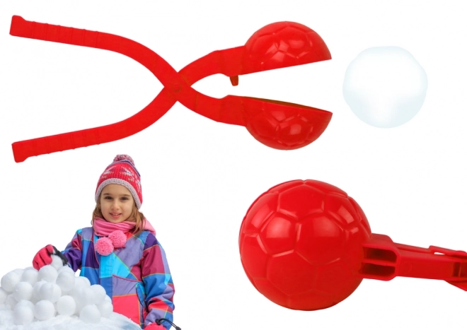 Snowball Maker Machine Red Football Pattern