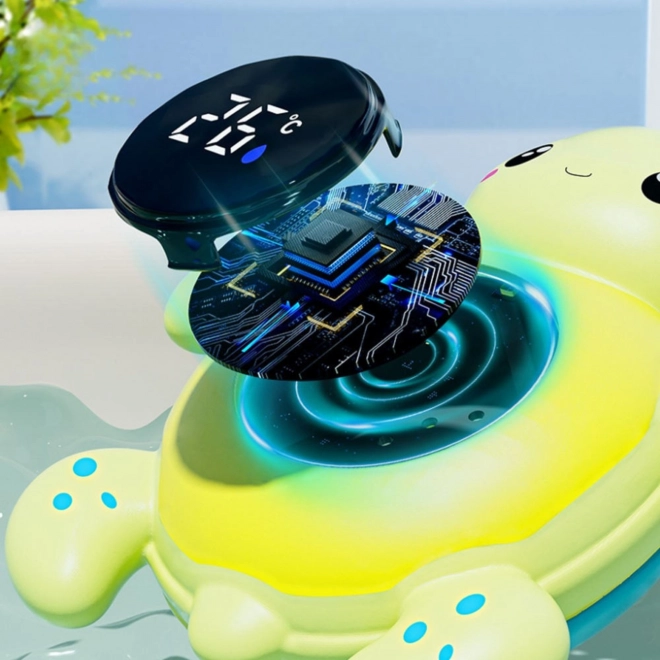 Children's Bath Thermometer Turtle 2-in-1 for Measuring Water and Room Temperature
