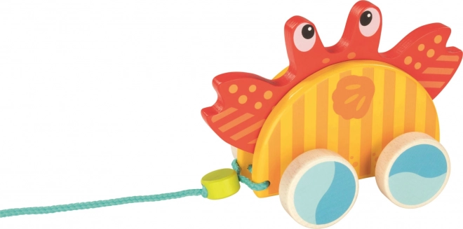 Colorful Pull-Along Crab Toy