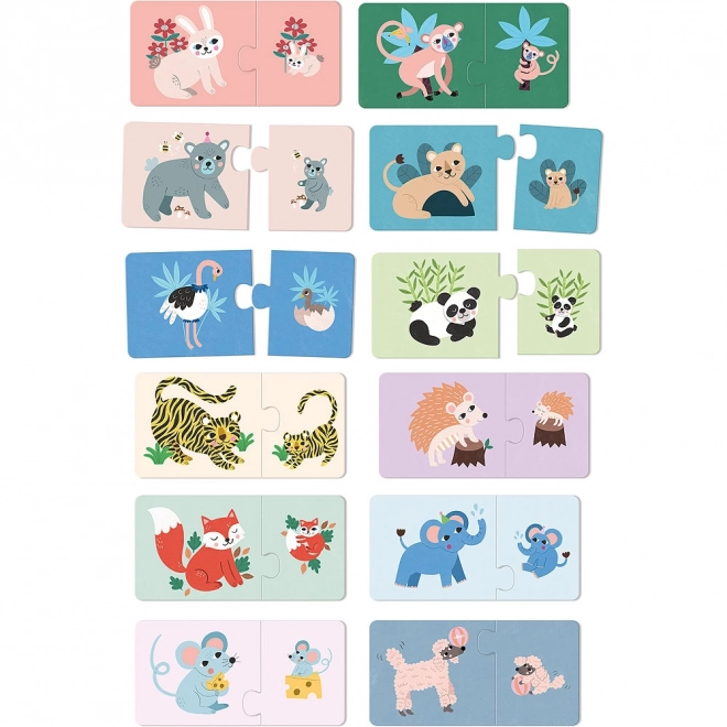 Puzzle Baby Animals and Mothers