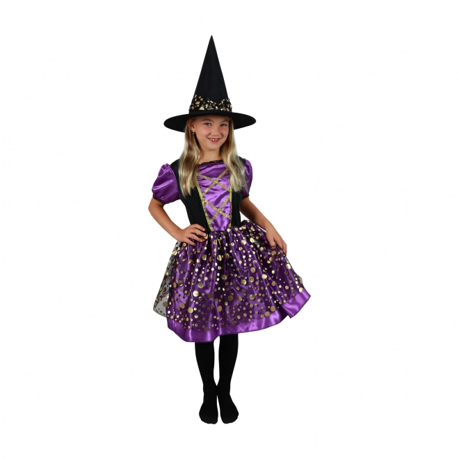 Purple and Black Witch Costume for Girls