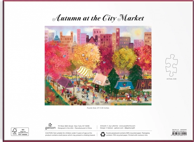 Autumn at the City Market Puzzle 1000 Pieces