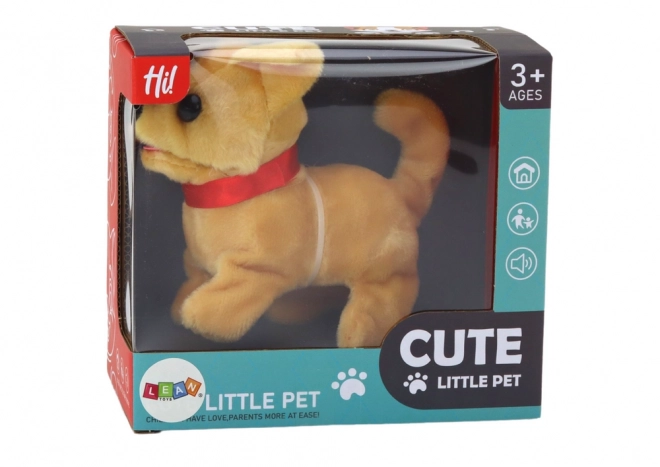 Interactive Plush Puppy Beige