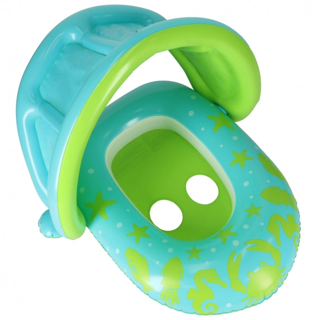 Inflatable Baby Swim Ring with Canopy in Green by Bestway