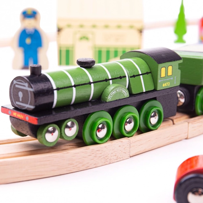 Bigjigs Rail Wooden Flying Scotsman Train Set