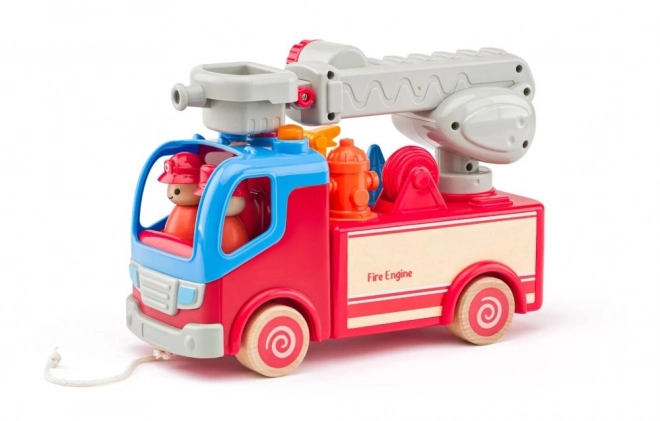 Fire Truck with Rotating Ladder and Platform by Woody