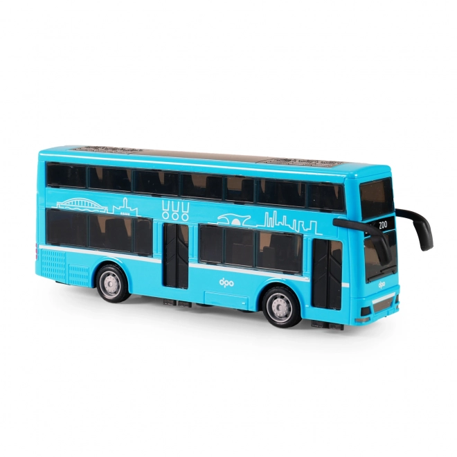 Blue Double Decker Bus Toy