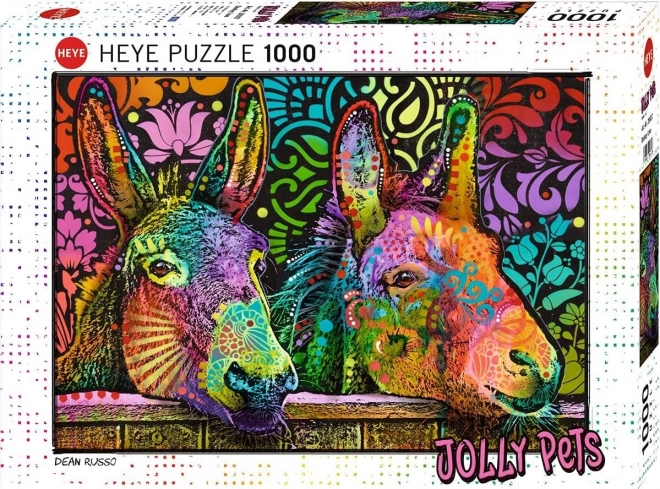 Puzzle 1000 pezzi Asini innamorati