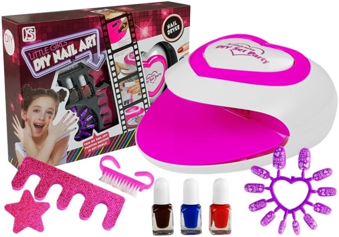 Children's Nail Painting Set with Lamp