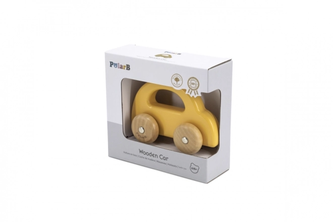 Wooden Toy Car Yellow