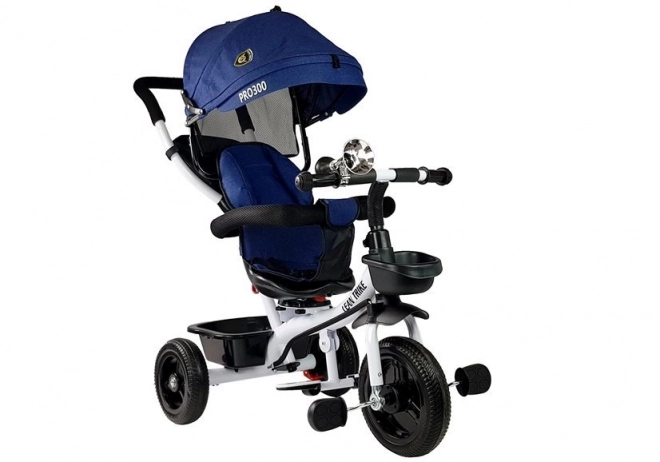 Blue Children's Tricycle with Parental Control