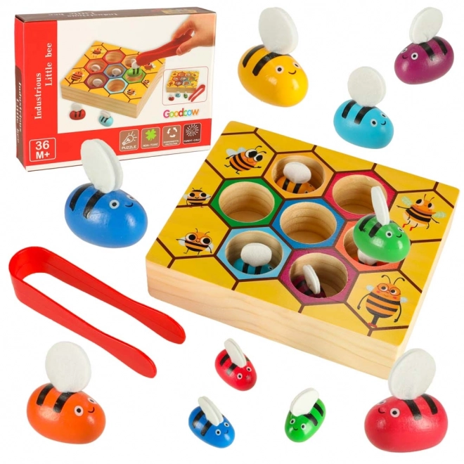 Wooden Montessori Honeycomb Game