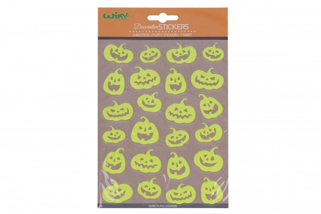 Glow in the Dark Pumpkin Stickers for Halloween