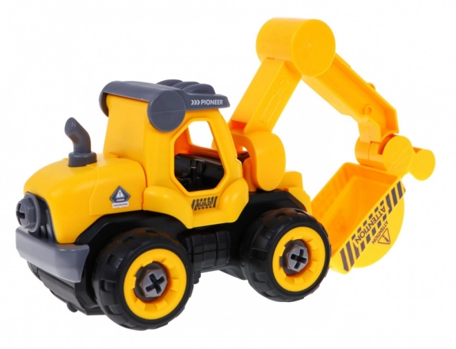 Buildable Excavator with Electric Screwdriver and Sounds for Kids 3+