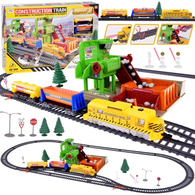 Large Electric Train Playset with 320cm Quarry Track