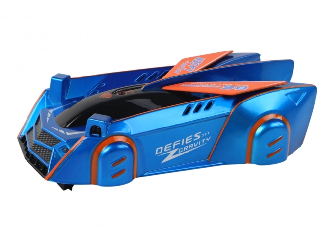 Wall Climbing Laser-Controlled Blue Sports Car