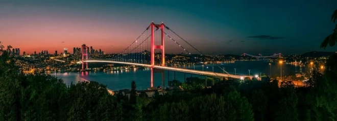 Panoramic Puzzle Night Istanbul 1000 Pieces