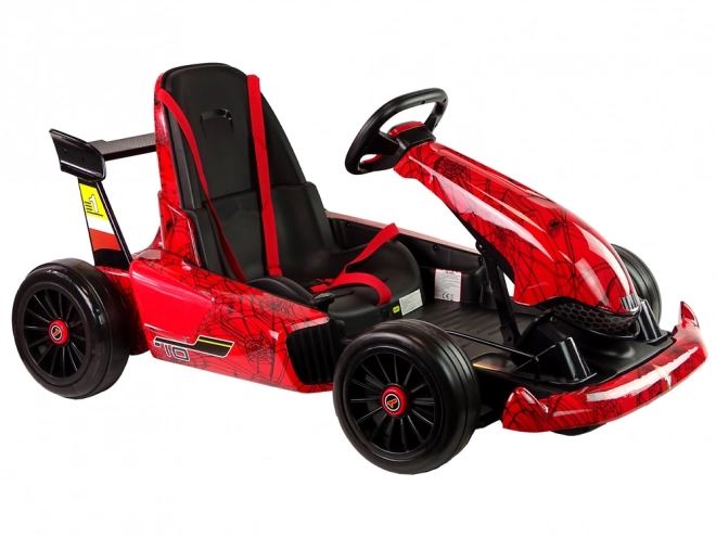 Red Lacquered Gokart Battery-Powered Spider