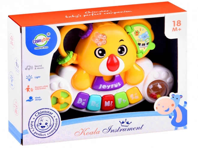 Colorful Interactive Koala Keyboard with Animal Sounds – Yellow