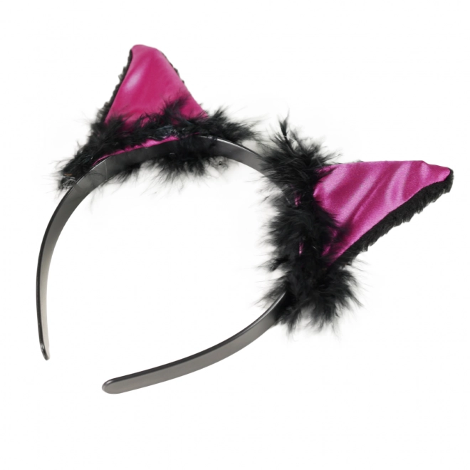 Cat Ear Headband with Feathers