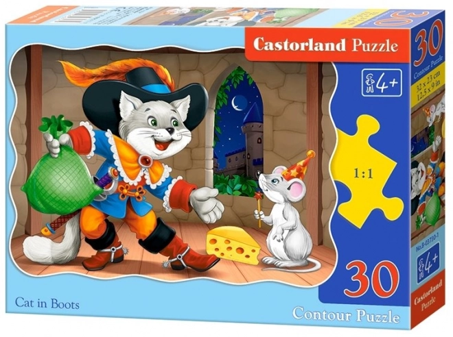 Colorful Cat In Boots Puzzle Set