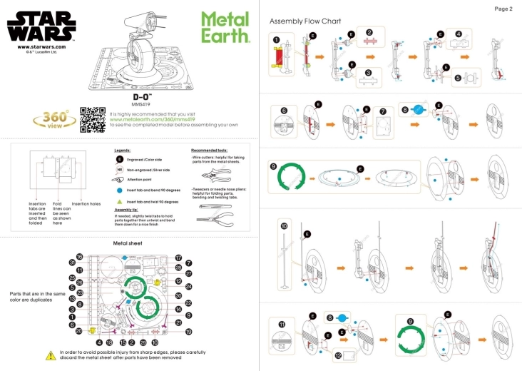 Sestavljanje brez lepila z jasnimi navodili