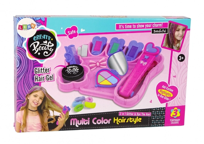 Colorful Hair Chalk Set with Straightener