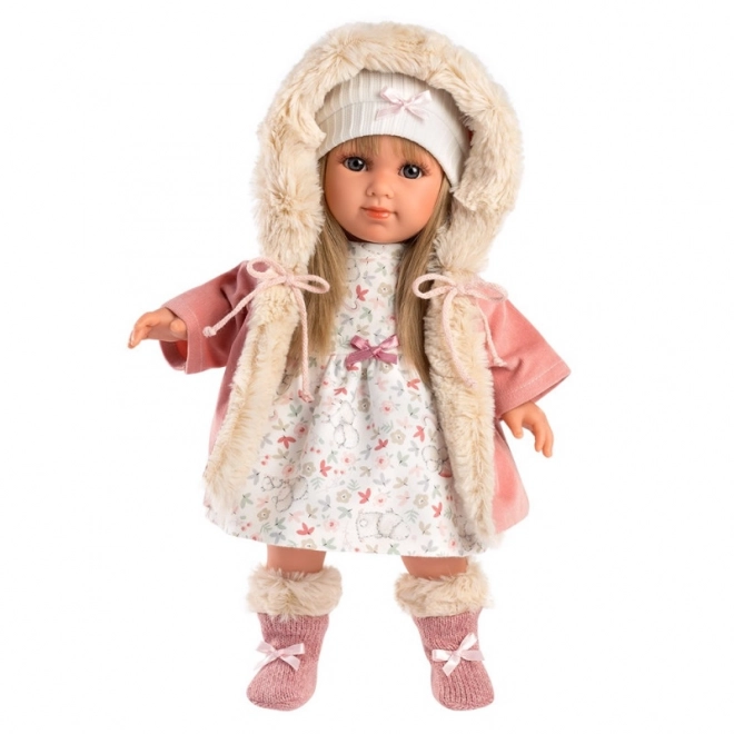 Llorens Elena Realistic Doll with Soft Cloth Body - 35 cm