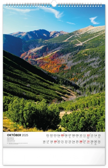 Wall Calendar of Tatra Mountains 2025