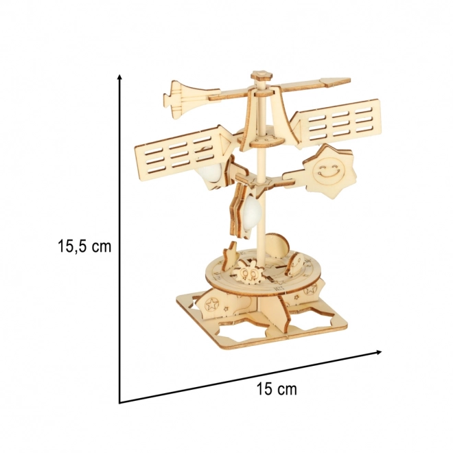 Scientific Wind Vane 3D Wooden Model Set