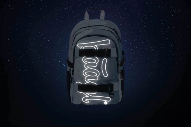 Baagl Skate Moon School Backpack Set