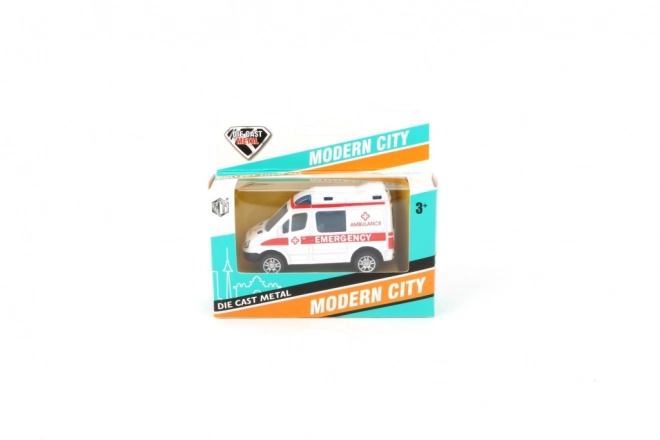 Auto polizia/ambulanza in metallo