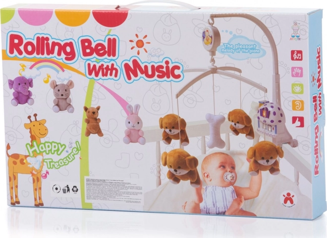 Chipolino Musical Mobile Pink Rabbits