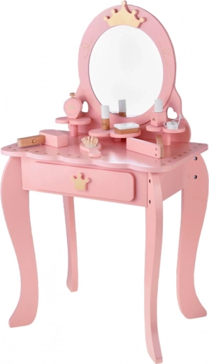 Bezpieczne lustro i stabilna drewniana konstrukcja