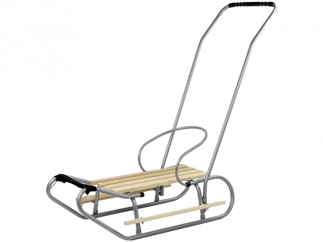 Metal Sled with Push Handle and Backrest