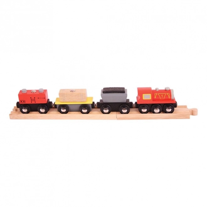 Red Cargo Train Set with Tracks