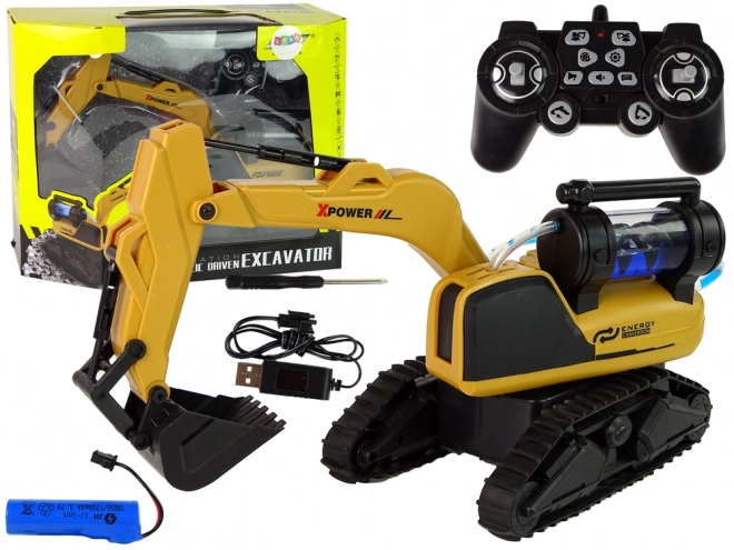 Large Remote Control Crawler Excavator Yellow