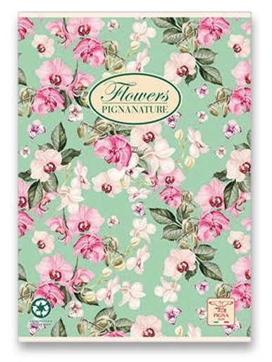 Pigna School Notebook Flowers A4