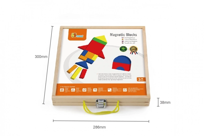 Wooden Magnetic Building Set in Case