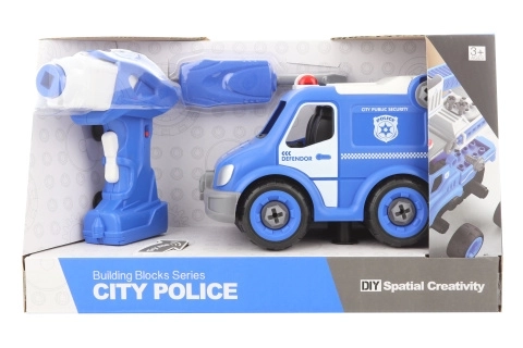 Screw-Assembly Remote Control Police Car