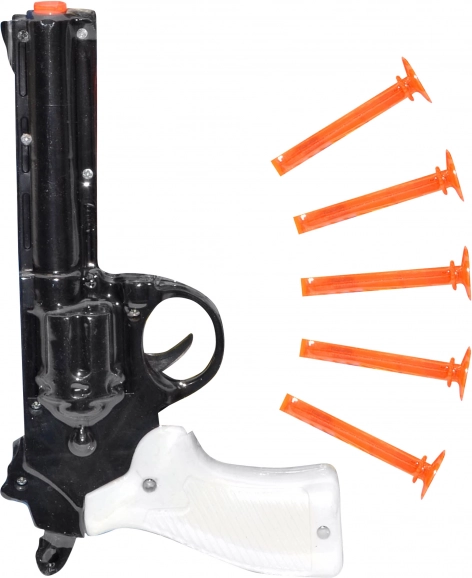 Set pistola con dardi a ventosa 21 cm