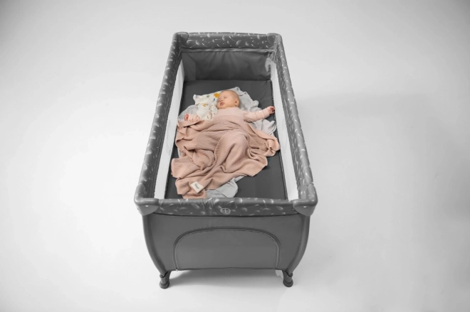 Travel Cot Lionelo Stefi Plus Gray Multicolor