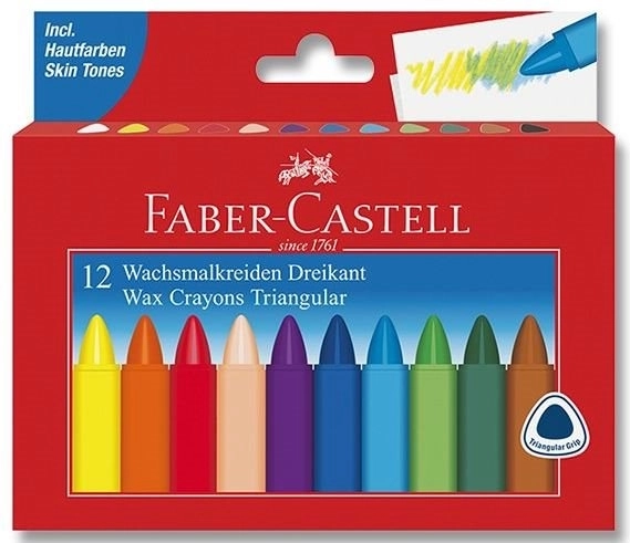 Triangular Wax Crayons Set