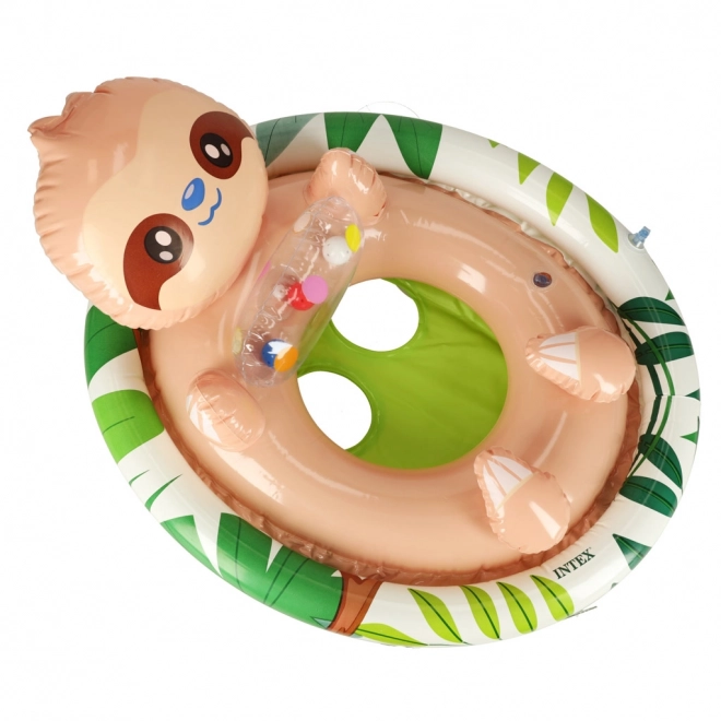 Inflatable Baby Swim Ring with Sloth Design