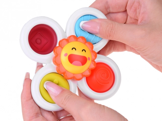 Sensory Fidget Spinner with Suction - Set of 3