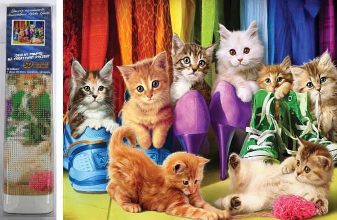 Diamond Painting Set Cats in Boots 30x40cm