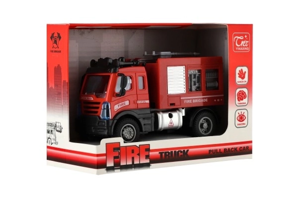 Fire Truck Toy with Pullback Function