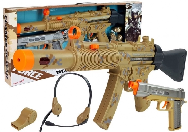 Military Playset with Pistols and Accessories