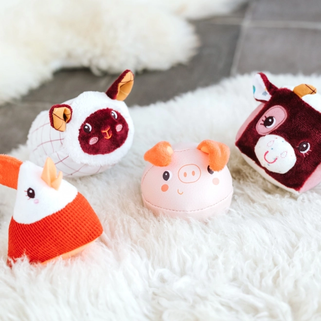 Lilliputiens Farm Animal Rattle Set