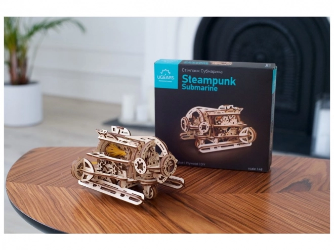 Ugears 3D Wooden Steampunk Submarine Puzzle